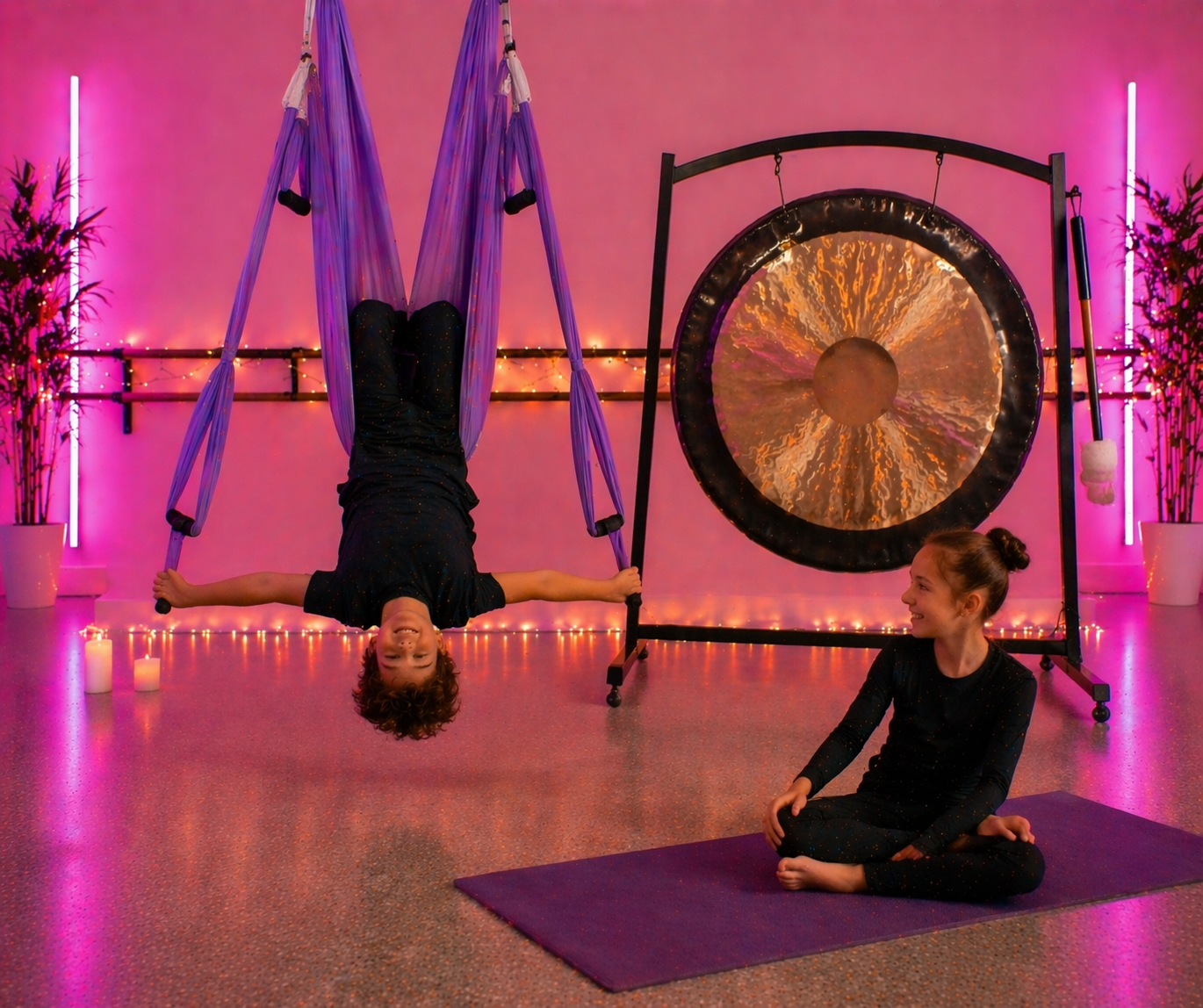 Yoga hammock trapeze stretching class, gongbournemouth, boscombe